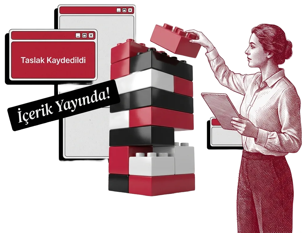 CMS — içerik bloklarını dizen editör