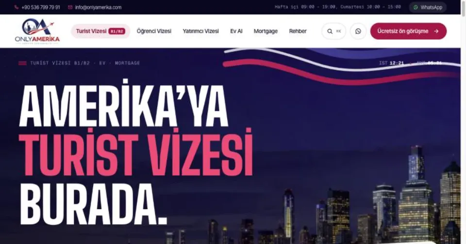 OnlyAmerika web sitesi — Amerika vize danışmanlığı